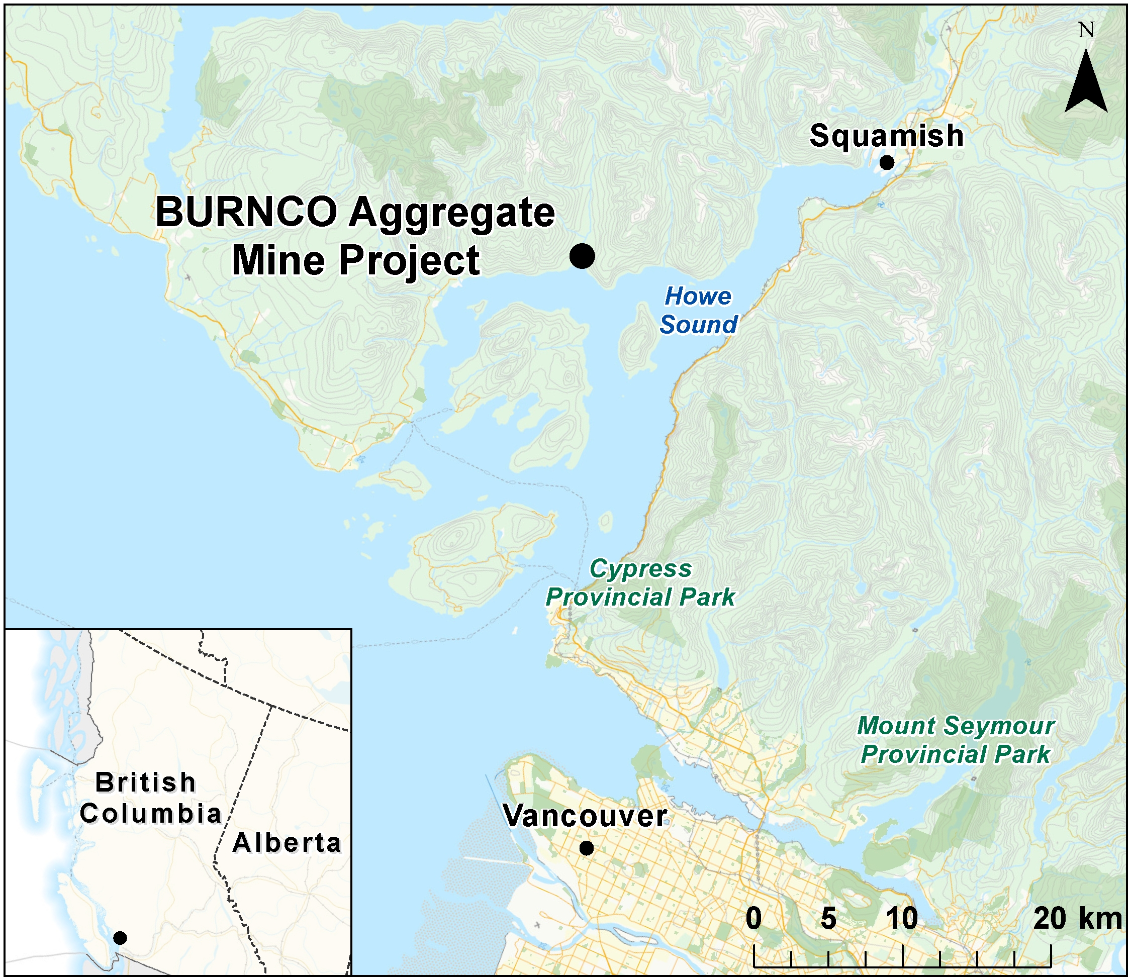Map depicting the location of the project, as described in the current document.
