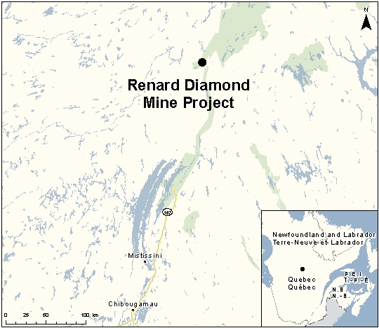 Map depicting the location of the project, as described in the current document.