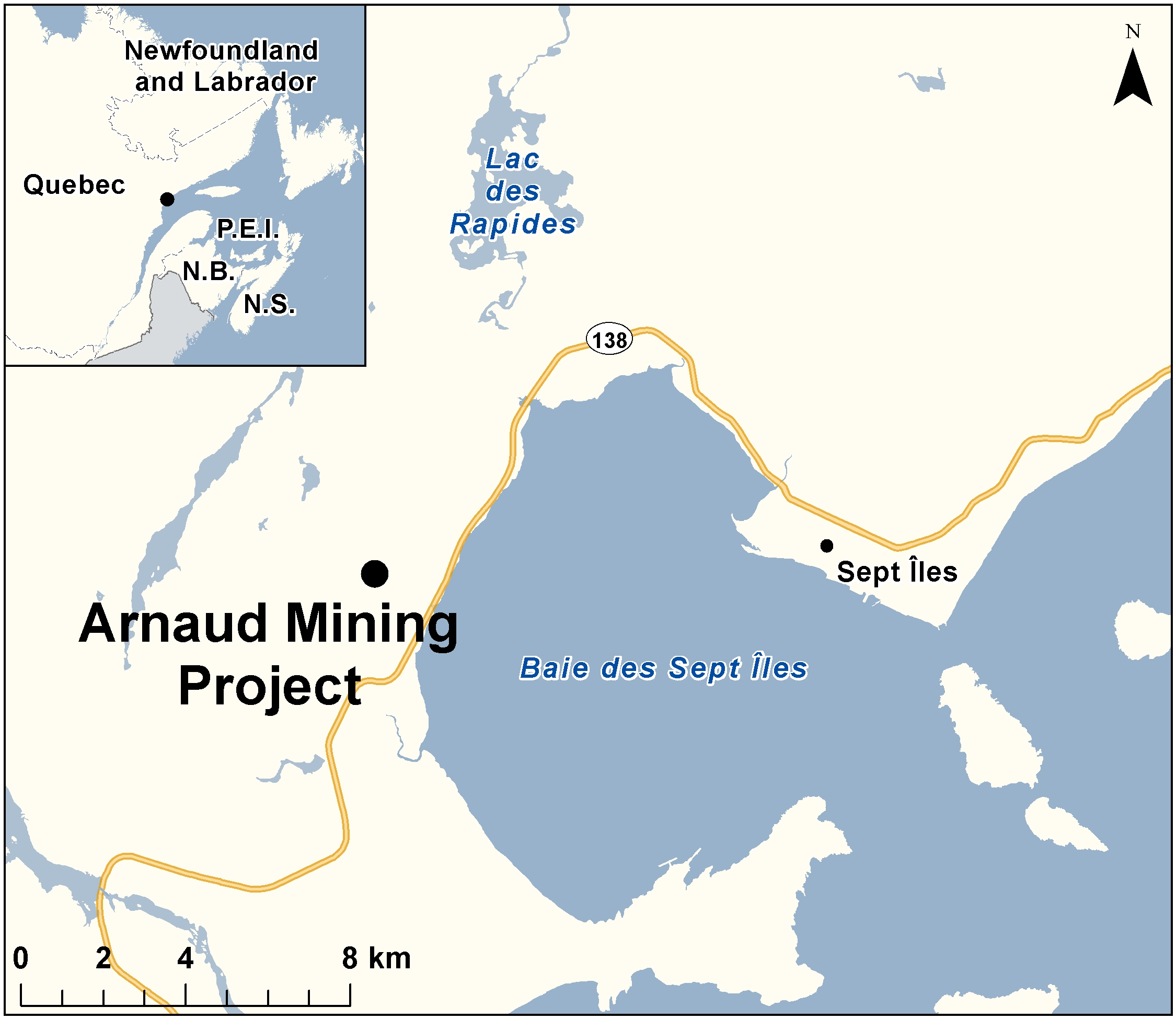 Map depicting the location of the project, as described in the current document.