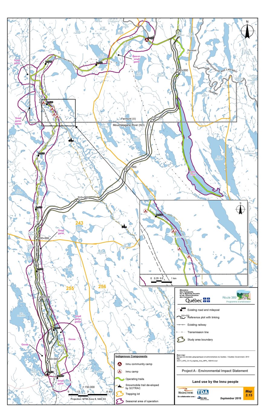 Figure 18: Use of the territory by the Innu