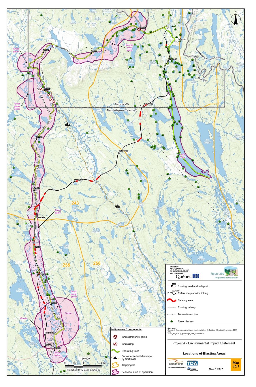 Figure 19: Locations of Blasting Area