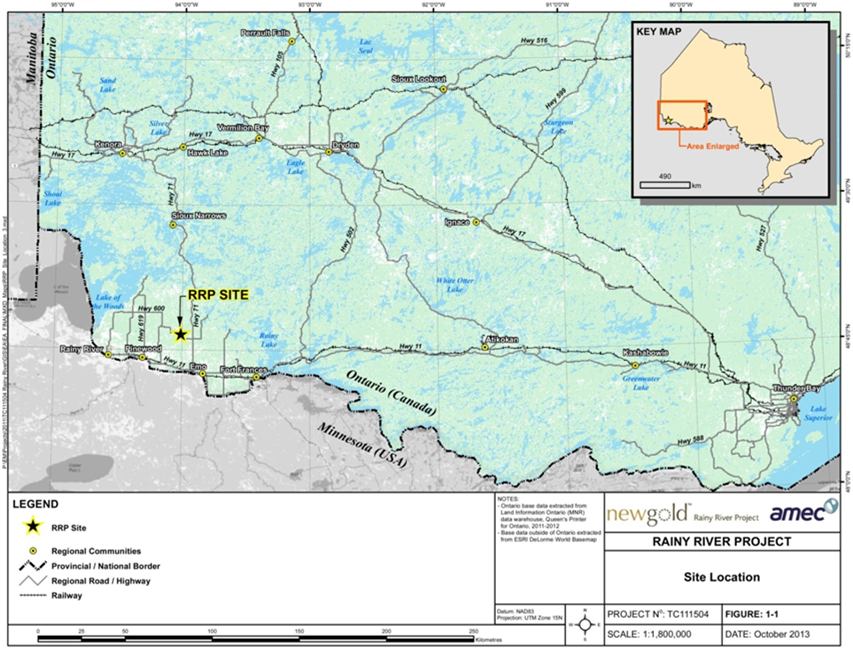 Title: Project Location - Description: Map showing the project location described in text in section 2.1.