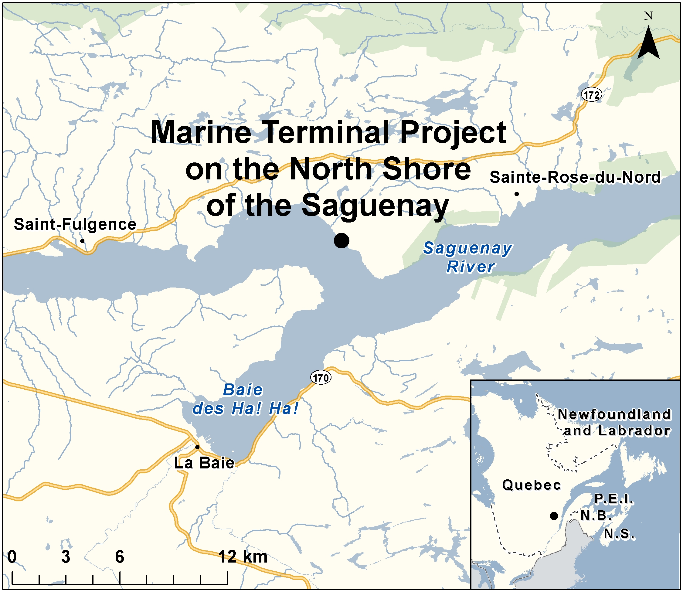 Map depicting the location of the project, as described in the current document.