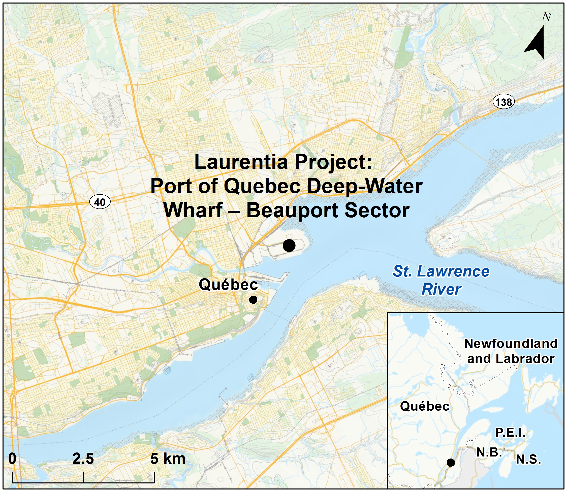 Map depicting the location of the project, as described in the current document.