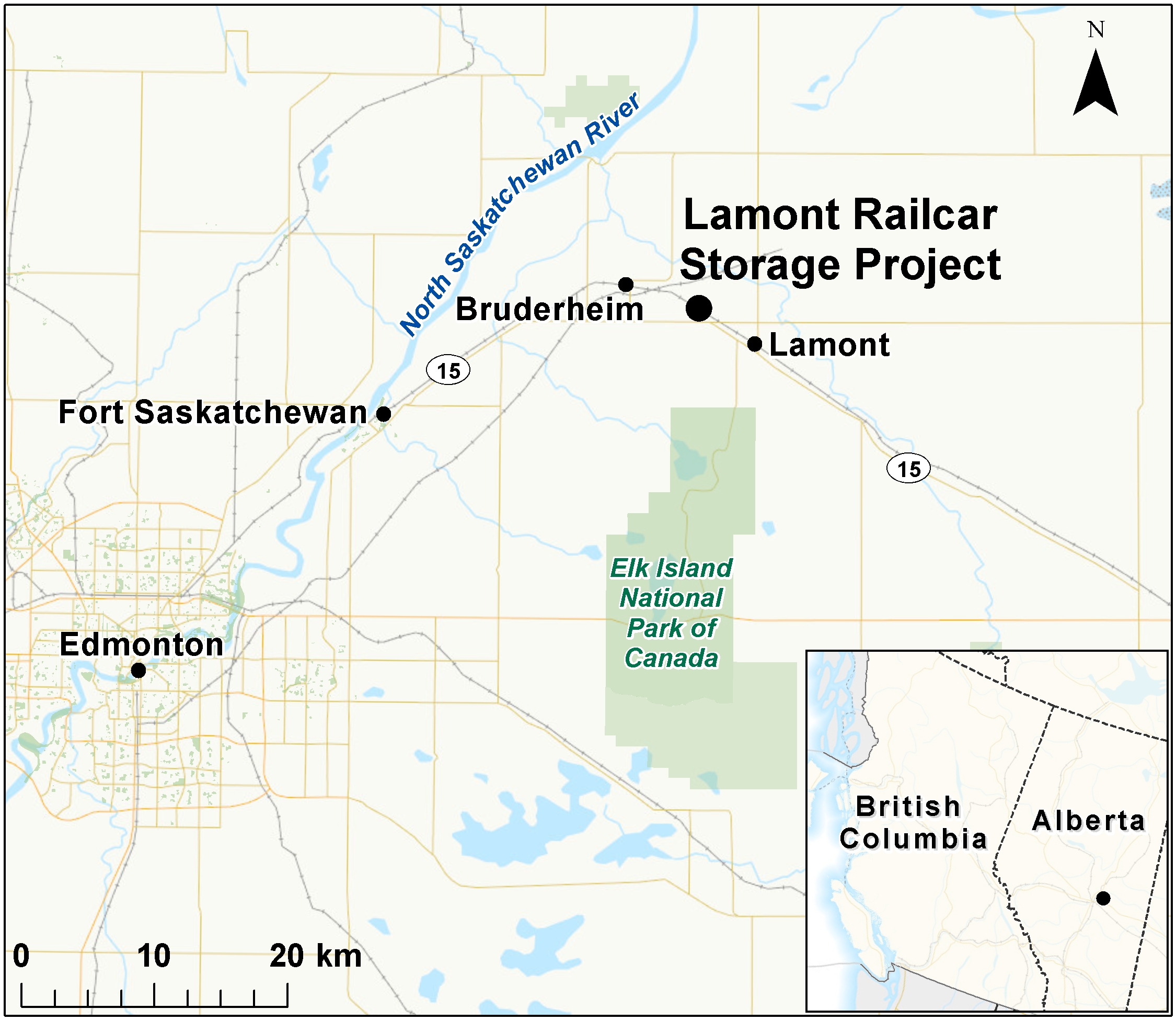 Map depicting the location of the project, as described in the current document.