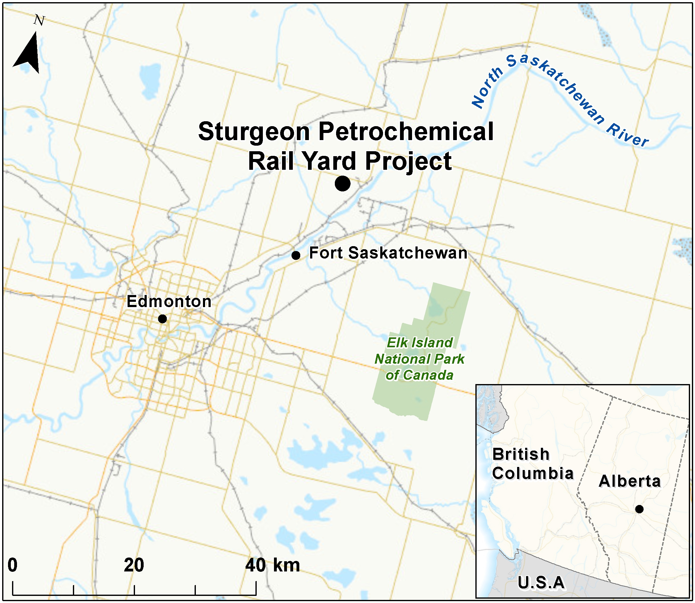 Map depicting the location of the project, as described in the current document.