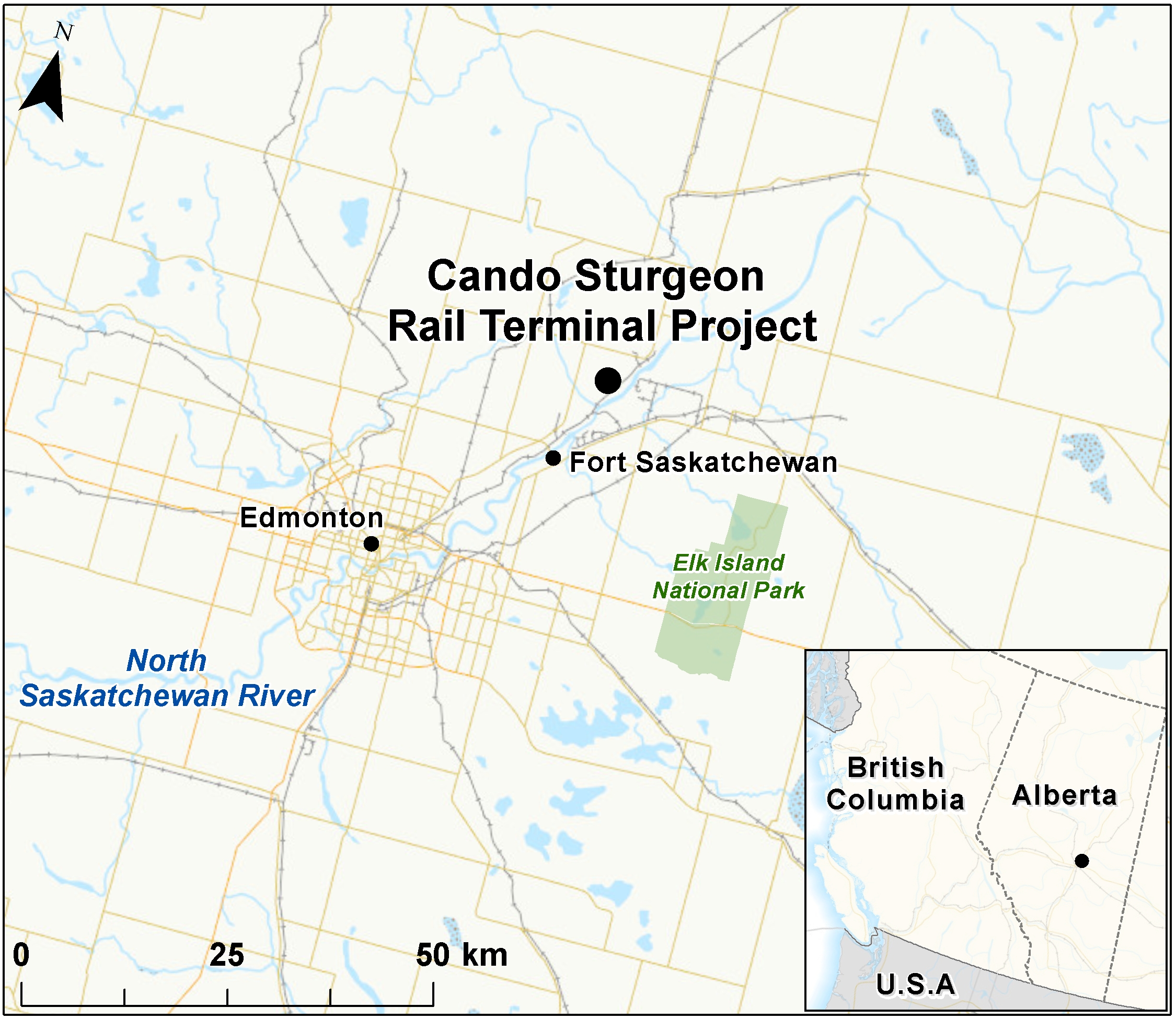 Map depicting the location of the project, as described in the current document.
