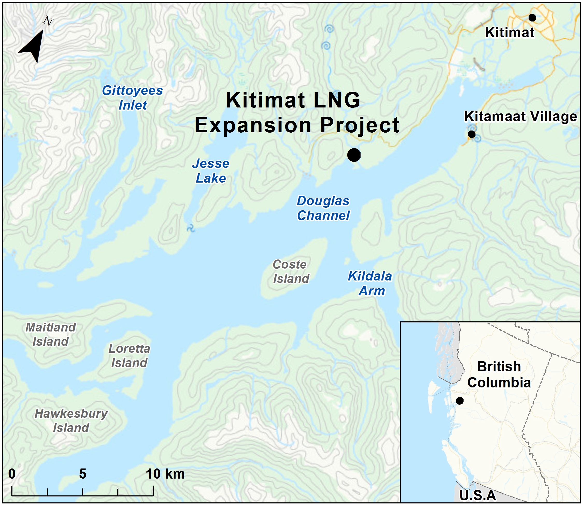 Map depicting the location of the project, as described in the current document.