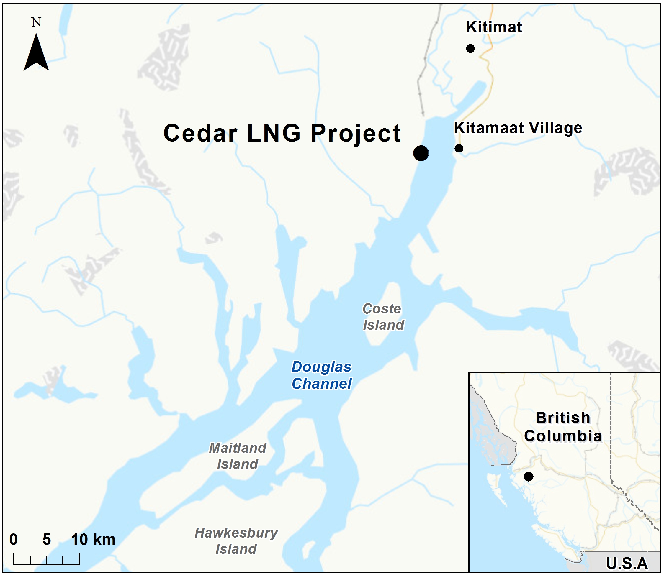 Map depicting the location of the project, as described in the current document.